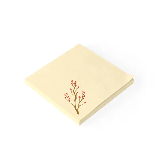 Blooming Red Flowers Post-it® Notes for a Vibrant Workspace - 3’’ x / White Paper Products