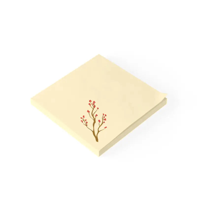 Blooming Red Flowers Post-it® Notes for a Vibrant Workspace - 4’’ x / White Paper Products