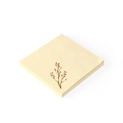 Blooming Red Flowers Post-it® Notes for Creative Workspace - 4’’ x / White Paper Products