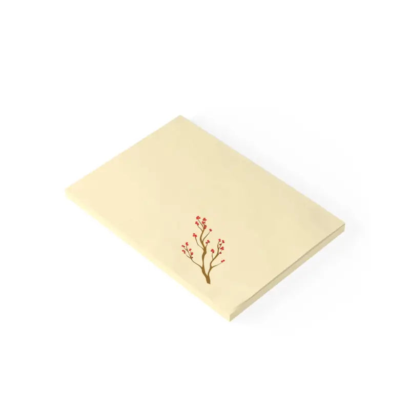 Blooming Red Flowers Post-it® Notes for a Vibrant Workspace - 4’’ x 6’’ / White Paper Products