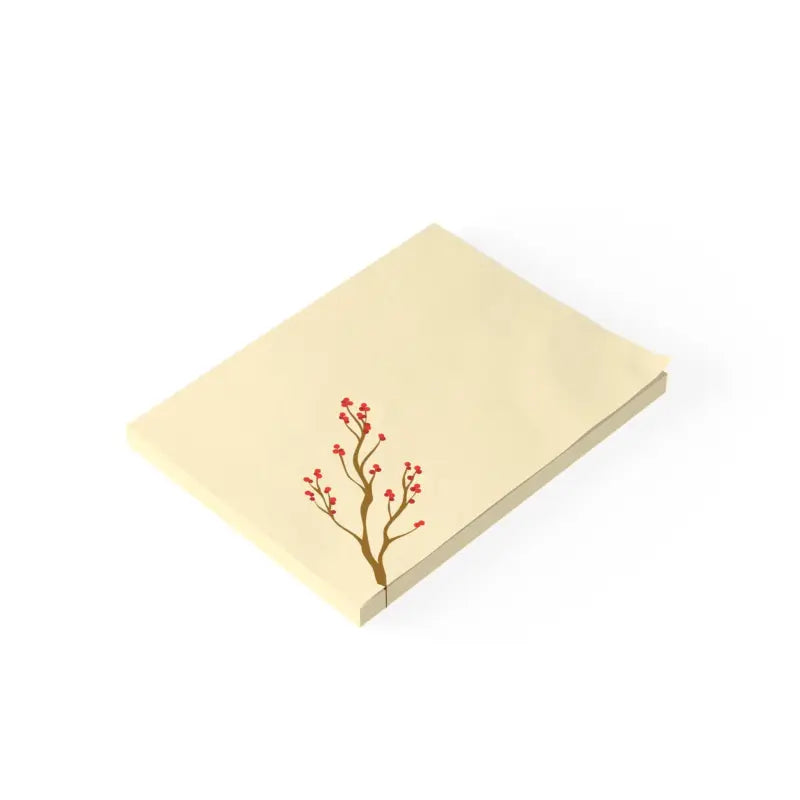 Blooming Red Flowers Post-it® Notes for a Vibrant Workspace - 4’’ x 3’’ / White Paper Products