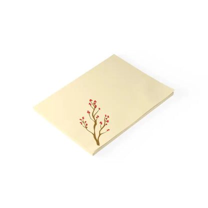 Blooming Red Flowers Post-it® Notes for a Vibrant Workspace - 8’’ x 6’’ / White Paper Products