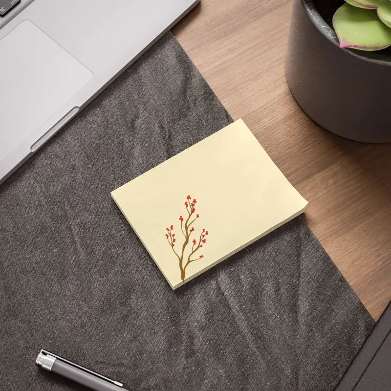 Blooming Red Flowers Post-it® Notes for a Vibrant Workspace - Paper Products