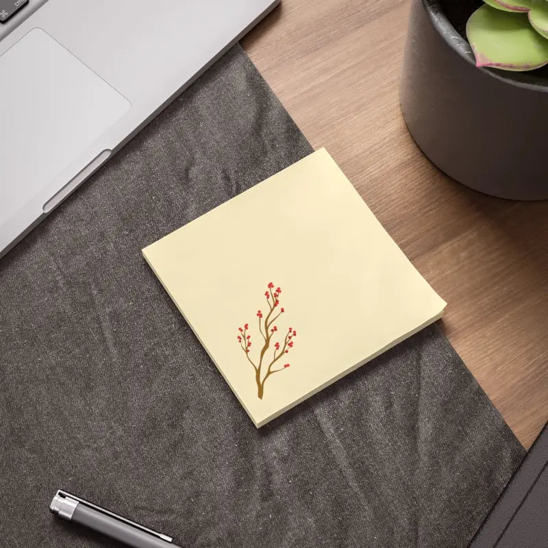 Blooming Red Flowers Post-it® Notes for a Vibrant Workspace - Paper Products