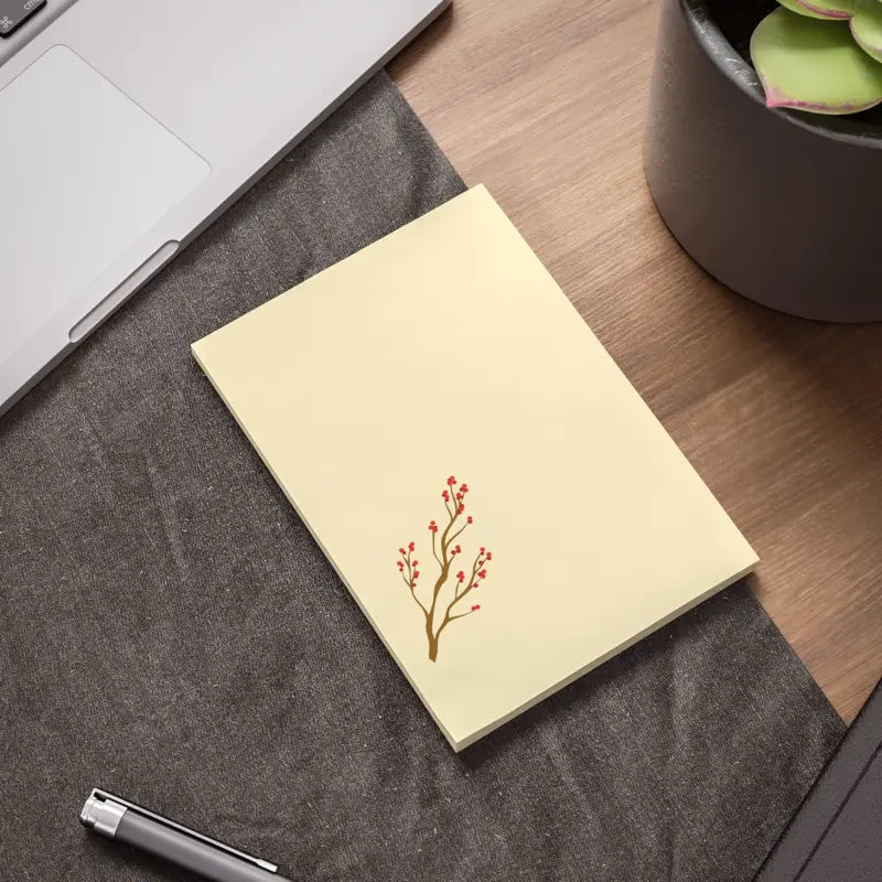 Blooming Red Flowers Post-it® Notes for a Vibrant Workspace - Paper Products