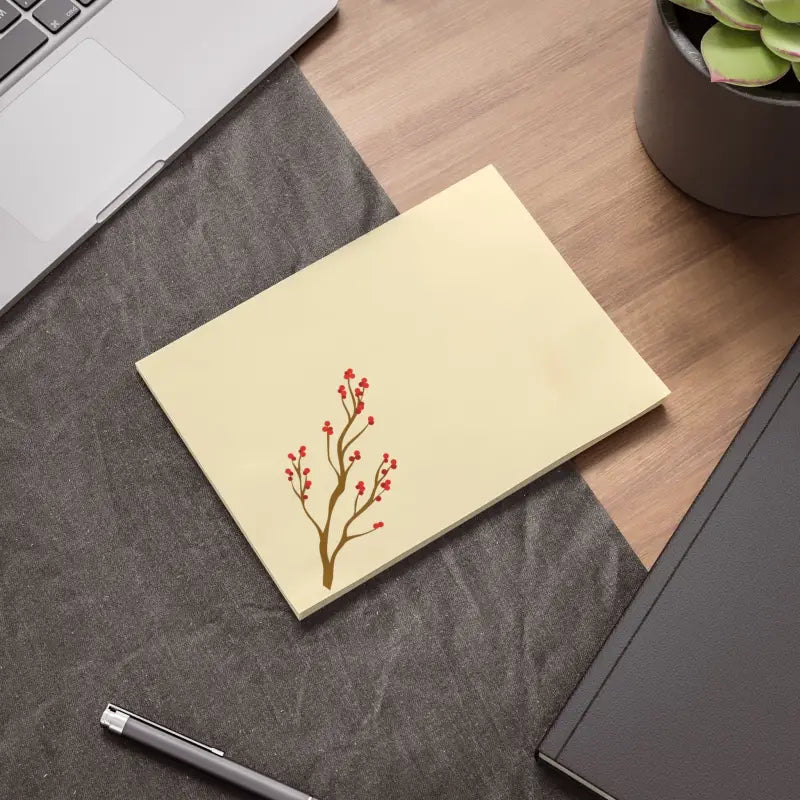 Blooming Red Flowers Post-it® Notes for Creative Workspace - Paper Products