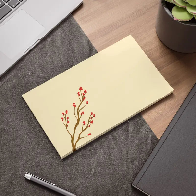 Blooming Red Flowers Post-it® Notes for Creative Workspace - Paper Products