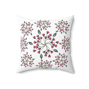 Polyester Square Pillow Spring Flowers Vibrant Decor - Dipaliz - 18’’ × - Throw Pillows