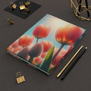 Blooming Tulip Hardcover Journal - Vibrant Floral Design - Dipaliz - Journals