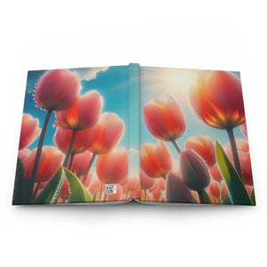 Vibrant Tulip Hardcover Journal - Floral Design - Dipaliz - Journals
