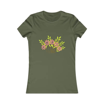 Blooming Women’s Favorite Tee – Elegance & Comfort Await! - s / Military Green T-shirt