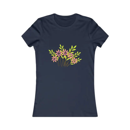 Blooming Women’s Favorite Tee – Elegance & Comfort Await! - s / Navy T-shirt