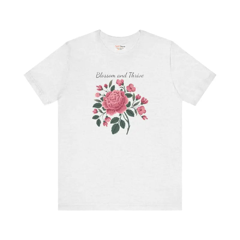 Bloom in Style: Unisex Jersey Short Sleeve Tee - Ash / s T-shirt