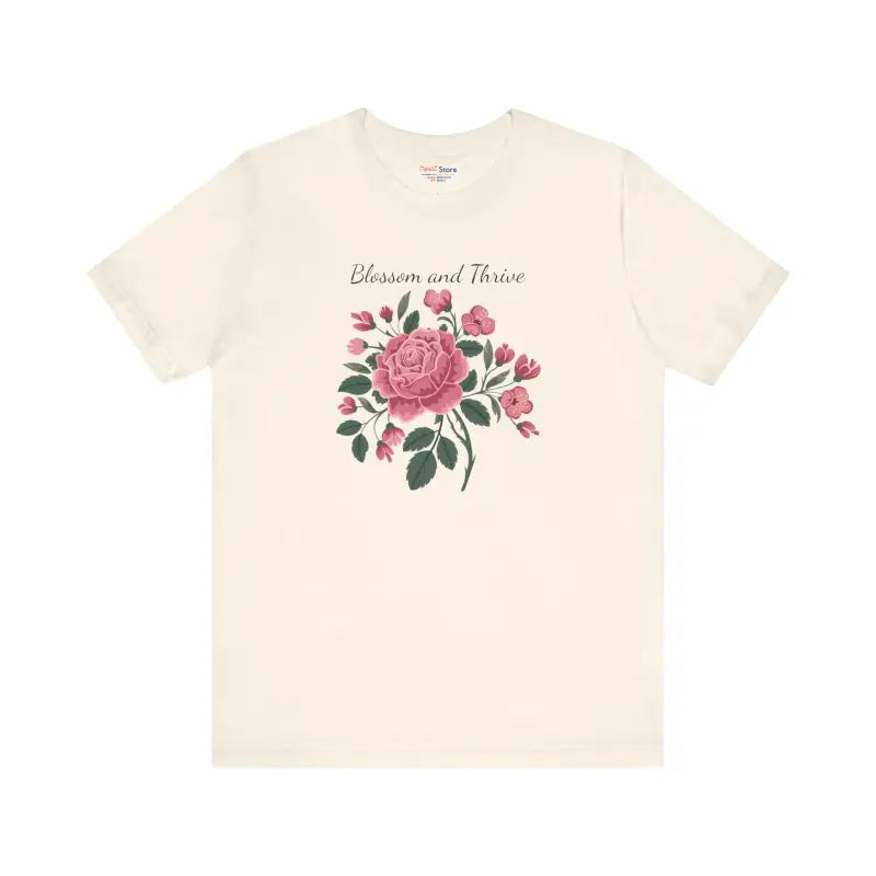 Bloom in Style: Unisex Jersey Short Sleeve Tee - Natural / s T-shirt