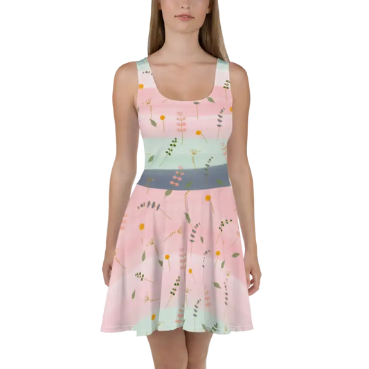 Wow The Crowd In Our Floral Skater Dress! - Dress