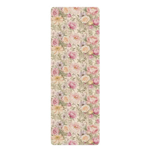Pink Flowers Yoga Mat - Vibrant Energy Boosting Practice - Dipaliz - 24” x 68” - & Pilates Mats