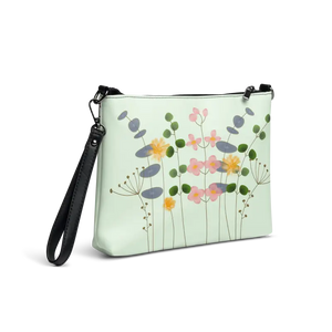 Wild Flowers Crossbody Bag Vibrant Floral Print Garden Party Style - Cross Body Bags