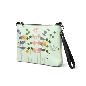 Wild Flowers Crossbody Bag Vibrant Floral Print Garden Party Style - Cross Body Bags