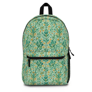 Ultimate Green Floral Backpack Bold Print Style by Dipaliz - one Size - Backpacks