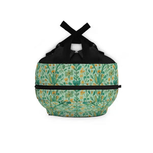 Ultimate Green Floral Backpack Bold Print Style by Dipaliz - one Size - Backpacks