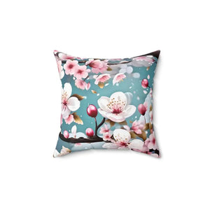 Cherry Blossom Floral Throw Pillow - Cozy Home Decor - Dipaliz - Pillows