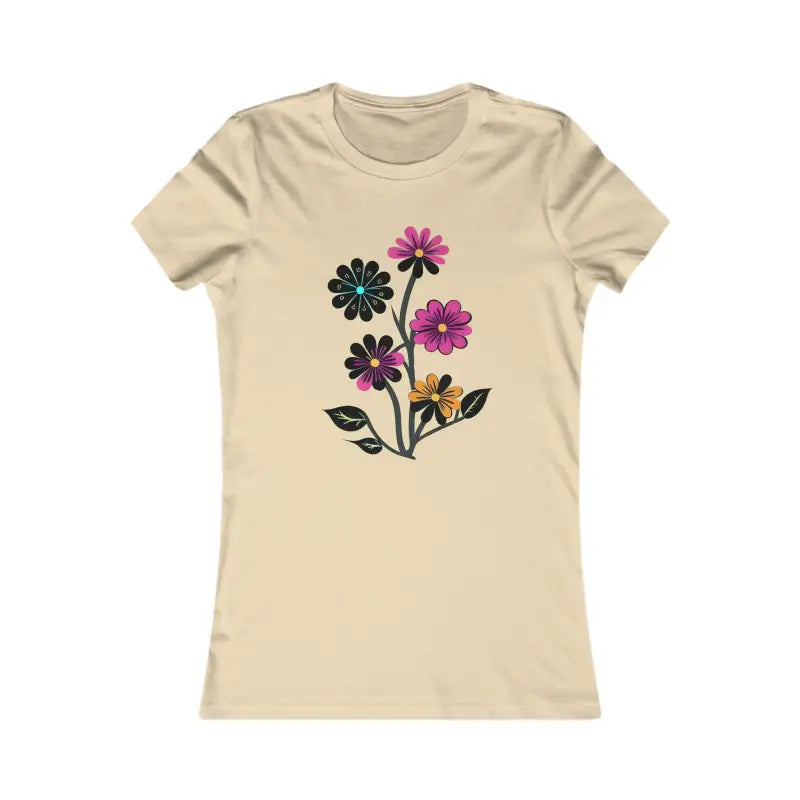 Blossom Chic Women’s Favorite Tee Flower Stalk Style - m / Soft Cream T-shirt