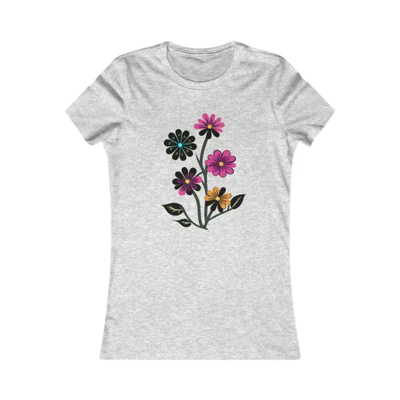 Blossom Chic Women’s Favorite Tee Flower Stalk Style - s / Athletic Heather T-shirt