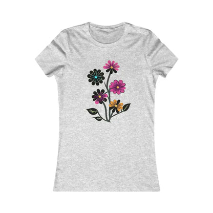 Blossom Chic Women’s Favorite Tee Flower Stalk Style - s / Athletic Heather T-shirt