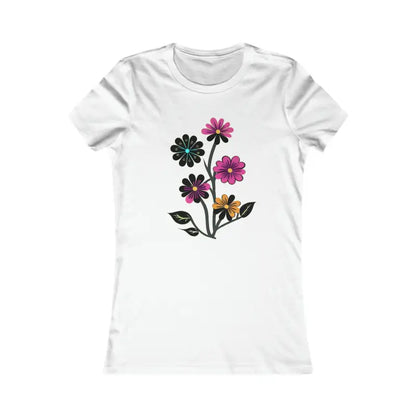 Blossom Chic Women’s Favorite Tee Flower Stalk Style - s / White T-shirt