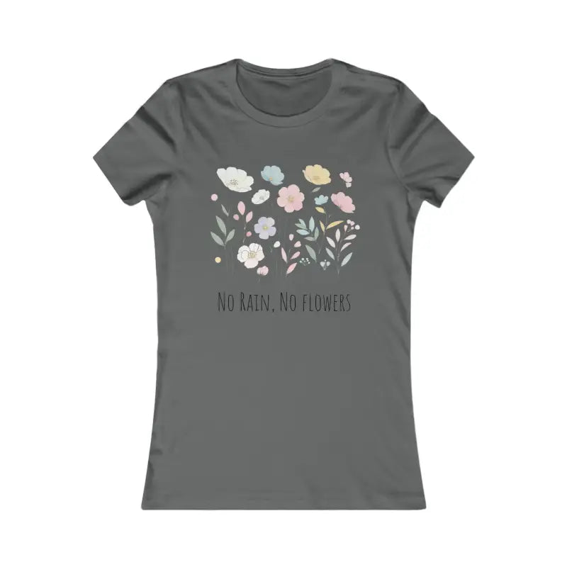 Blossom Floral Stalk Women’s Favorite Tee ?? & Comfy! - s / Asphalt T-shirt