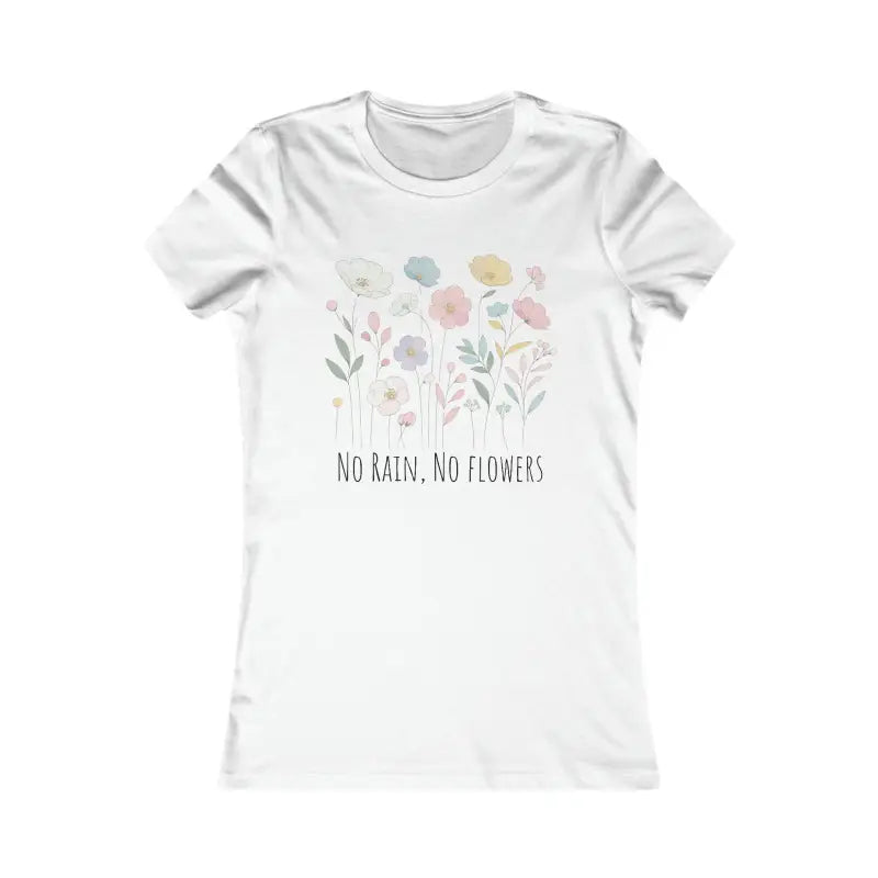 Blossom Floral Stalk Women’s Favorite Tee ?? & Comfy! - s / White T-shirt