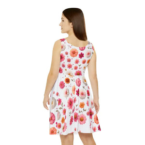 Women’s Skater Dress - Large Flowers Bold Style - Dipaliz - Dresses
