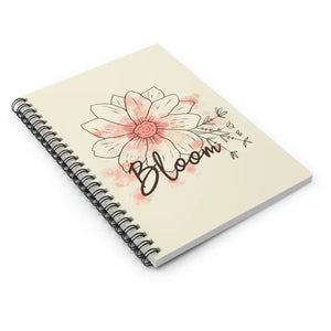 Flower Blooms Spiral Notebook Ruled Line Vibrant Style - Dipaliz - one Size - Notebooks & Notepads