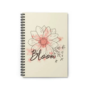 Flower Blooms Spiral Notebook Ruled Line Vibrant Style - Dipaliz - one Size - Notebooks & Notepads
