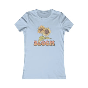 Womens Favorite Tee Sunflower Bloom T-shirt Comfort Style Dipaliz - s / Baby Blue - T-shirts