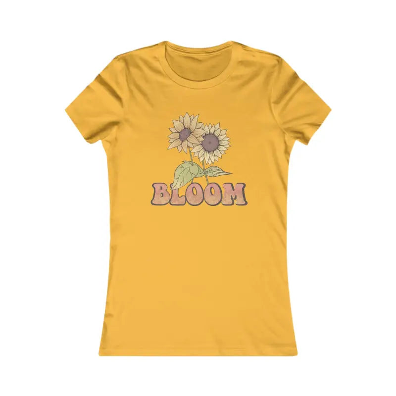 Blossom Boldly in your Favorite Women’s Bloom Tee - s / Gold T-shirt