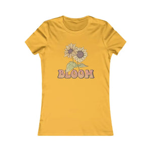 Womens Favorite Tee Sunflower Bloom T-shirt Comfort Style Dipaliz - s / Gold - T-shirts