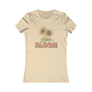 Womens Favorite Tee Sunflower Bloom T-shirt Comfort Style Dipaliz - s / Soft Cream - T-shirts