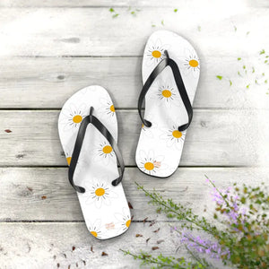 Pink Flowers Unisex Flip Flops - Vibrant Summer Style - Dipaliz - l / Black Sole - Slippers