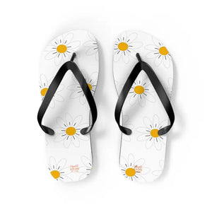 Pink Flowers Unisex Flip Flops - Vibrant Summer Style - Dipaliz - Slippers
