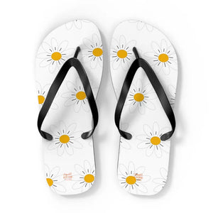 Pink Flowers Unisex Flip Flops - Vibrant Summer Style - Dipaliz - Slippers