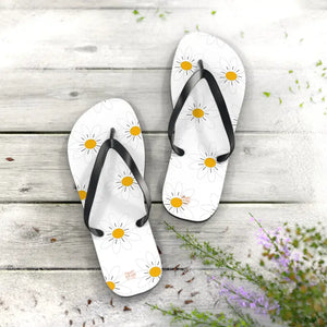 Pink Flowers Unisex Flip Flops - Vibrant Summer Style - Dipaliz - Xl / Black Sole - Slippers
