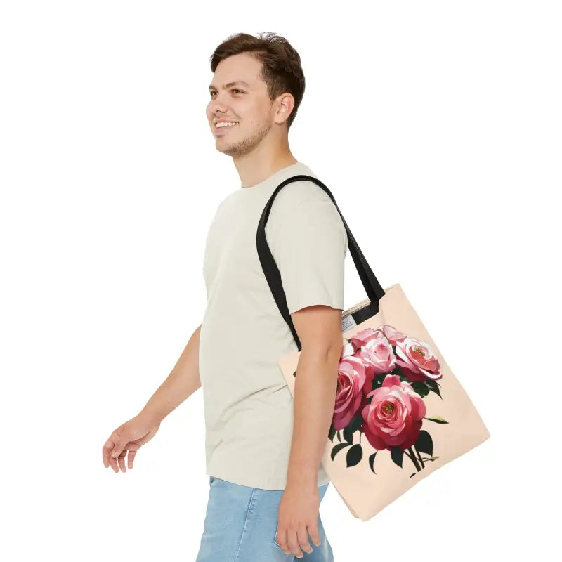 Blossom Rose Floral Print Tote: Elevate your Style! - Bags