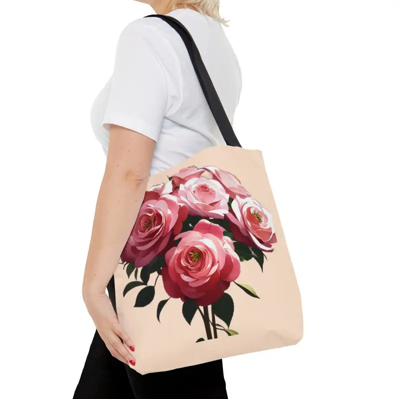 Blossom Rose Floral Print Tote: Elevate your Style! - Medium Bags