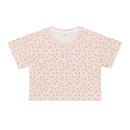 Blossom in Style with the Chic Floral Crop Tee - All Over Prints