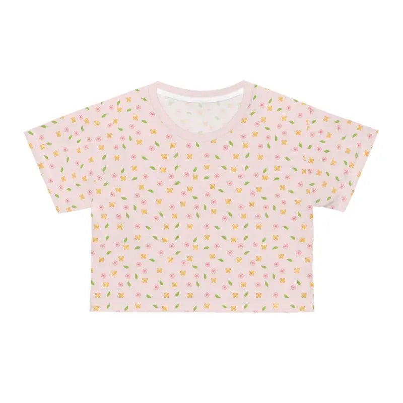 Blossom in Style with the Chic Floral Crop Tee - All Over Prints