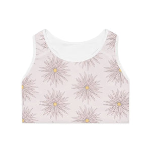 Soft Pink Sports Bra - Stylish Workout Essential - Dipaliz - Bras