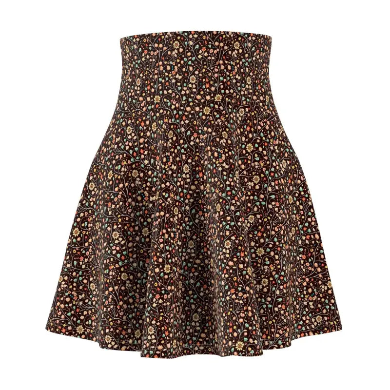 Blossom Into Style with Floral Skater Skirt - All Over Prints