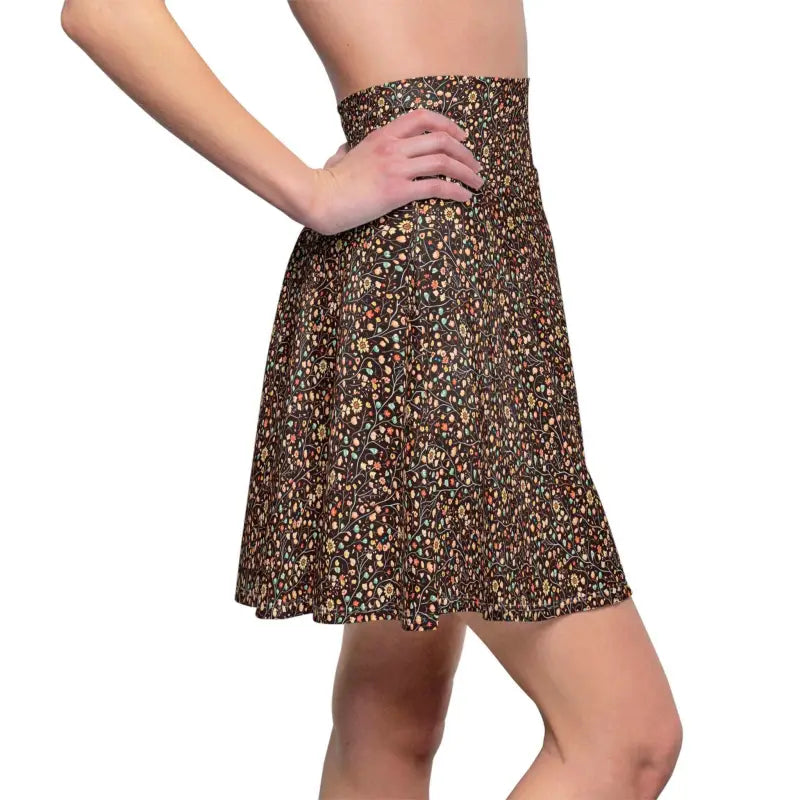 Blossom Into Style with Floral Skater Skirt - All Over Prints