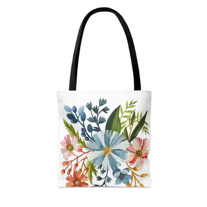 Blossom in Style with our Pastel Flowers Aop Tote Bag - Bags